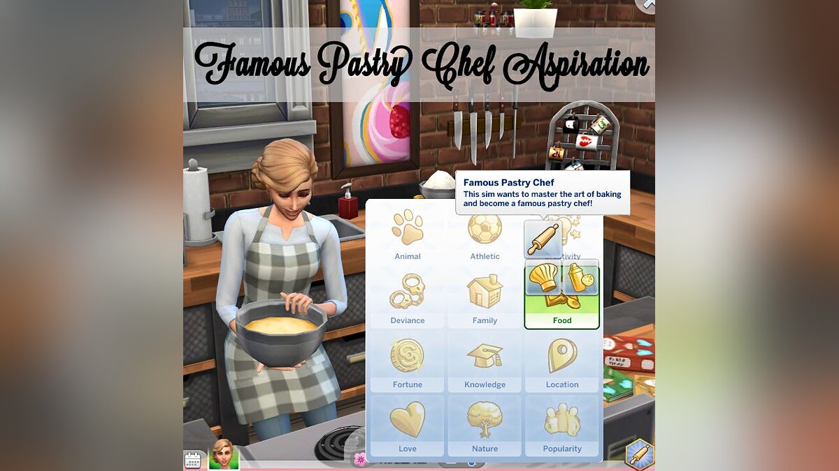 The Sims 4 — Famous pastry chef (life goal)