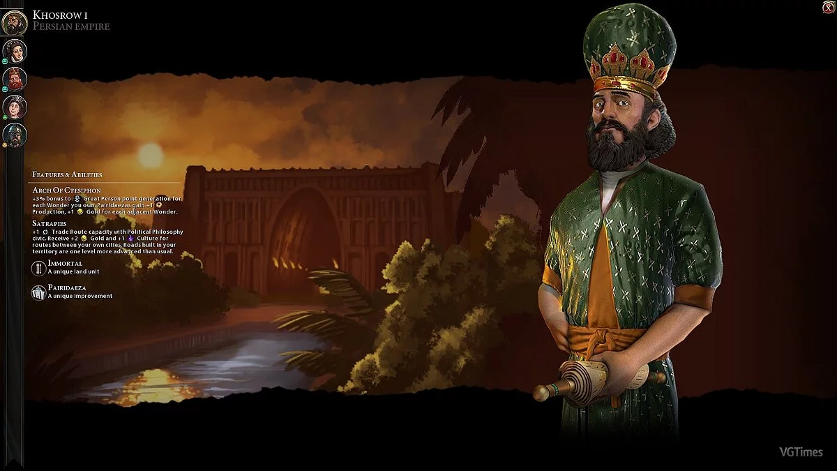 Sid Meier&#039;s Civilization 6 — Persia: Khosrow I [RUS]