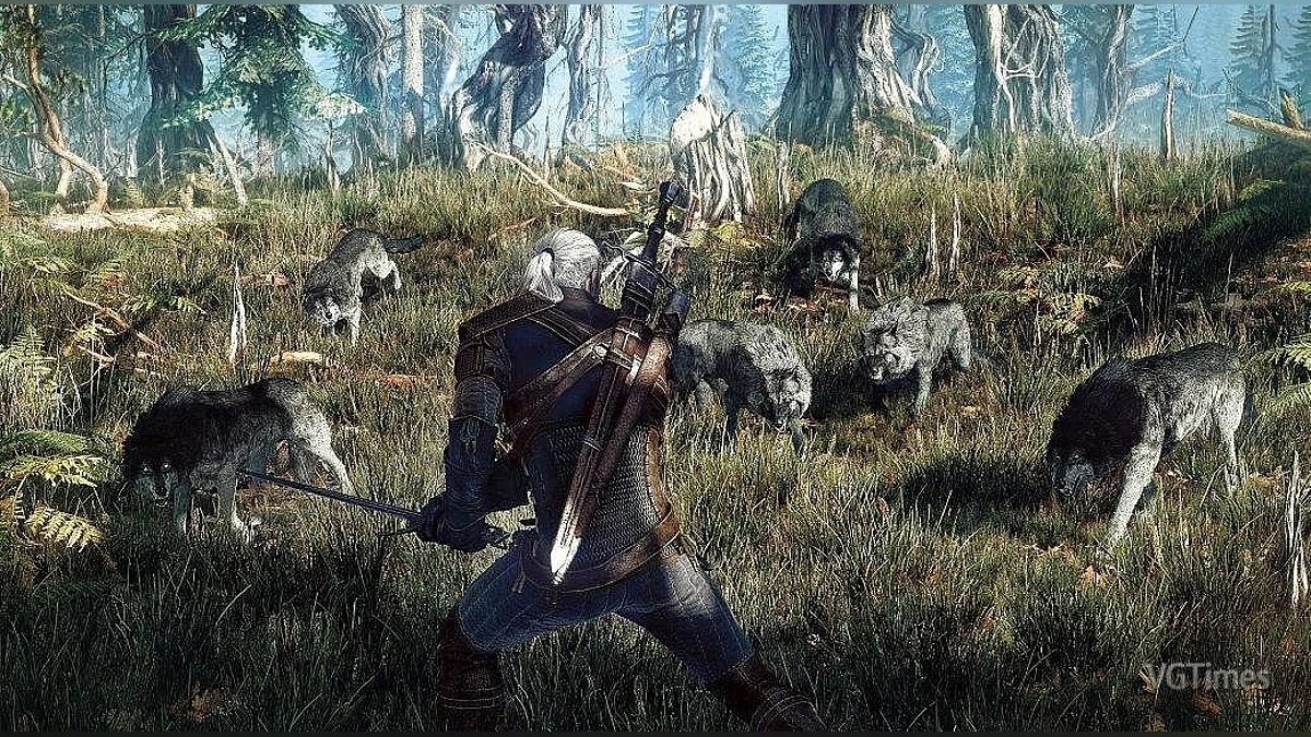 The Witcher 3: Wild Hunt — lobos amigables