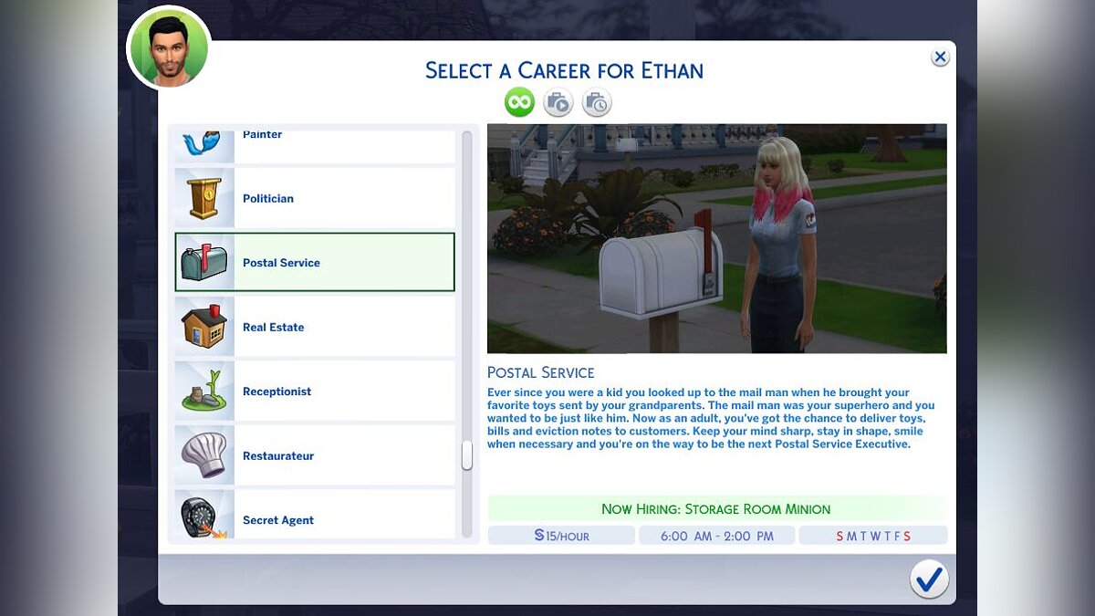 The Sims 4 — Postman career (03/16/2020)