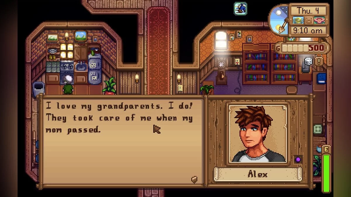 Stardew Valley — Diálogos actualizados para Alex.