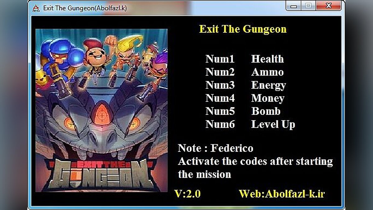 Exit the Gungeon — Trainer (+6) [2.0]