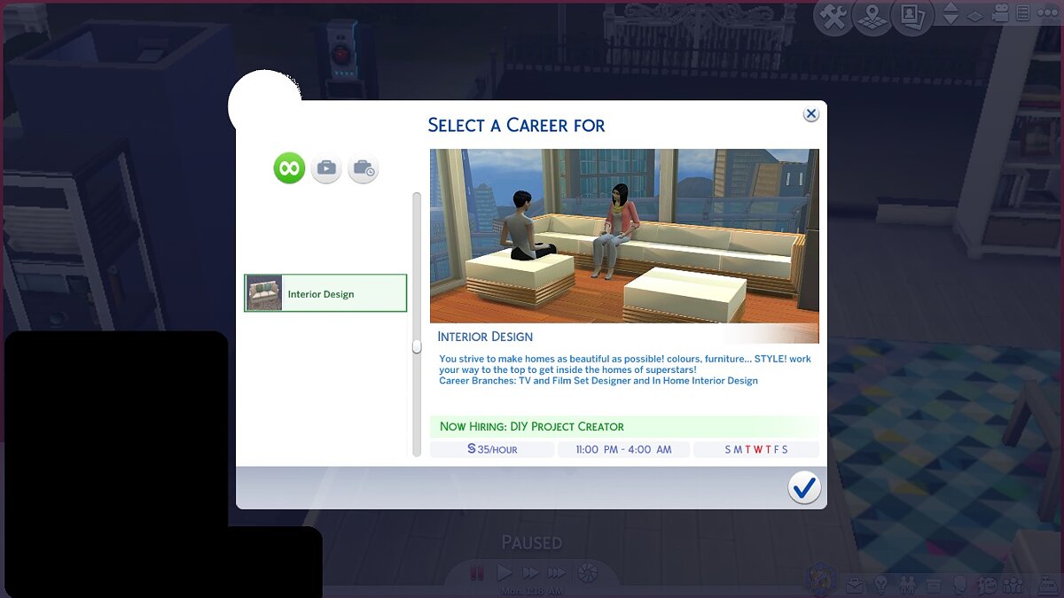 The Sims 4 — Interior designer career (03/19/2020)