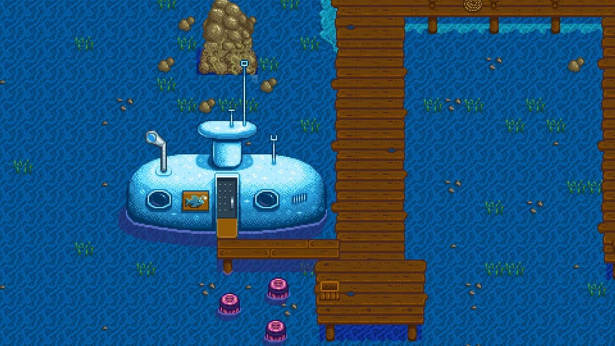 Stardew Valley — Pescando en un submarino