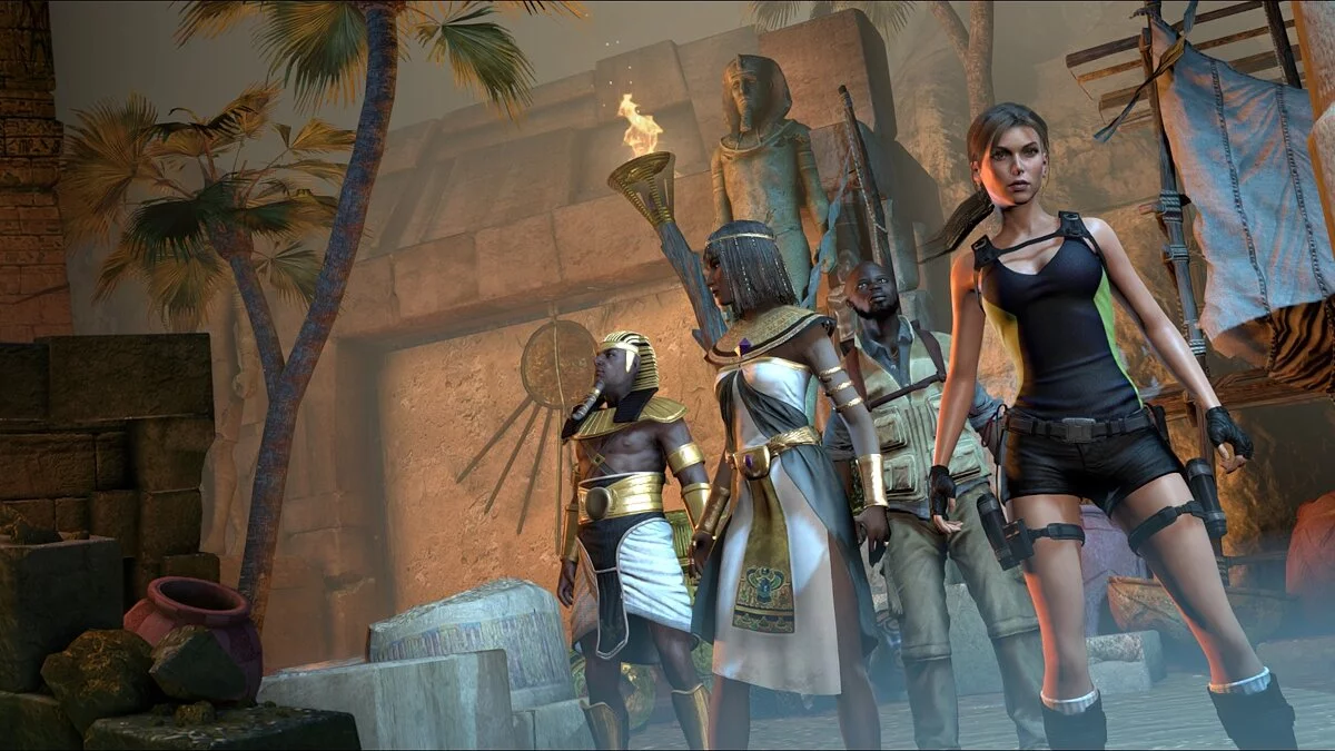 Lara Croft and the Temple of Osiris — Black and yellow tank top