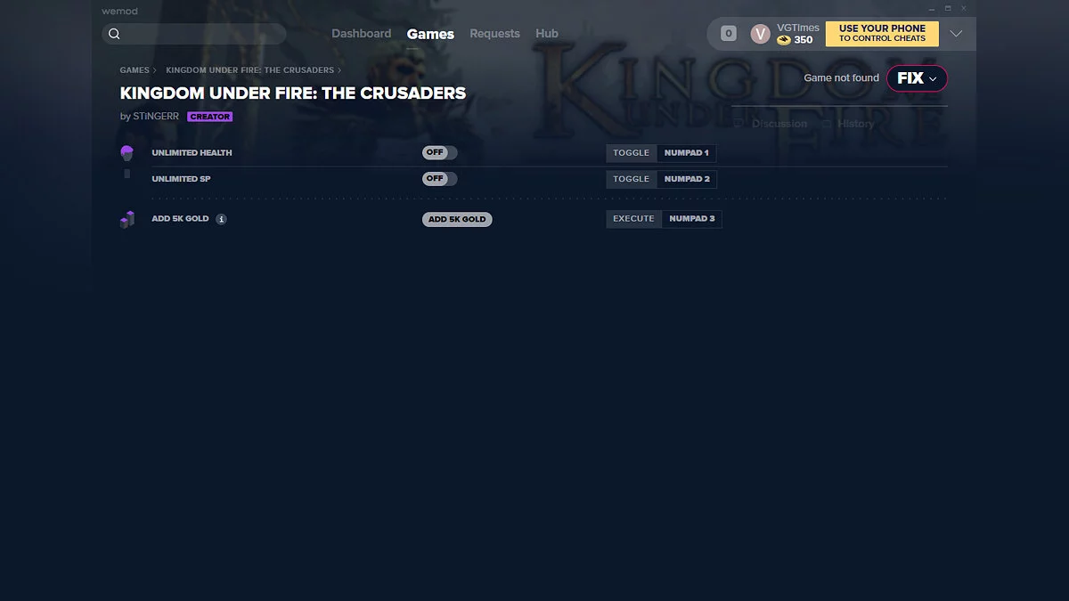 Kingdom Under Fire: The Crusaders — Трейнер (+3) от 26.03.2020 [WeMod]