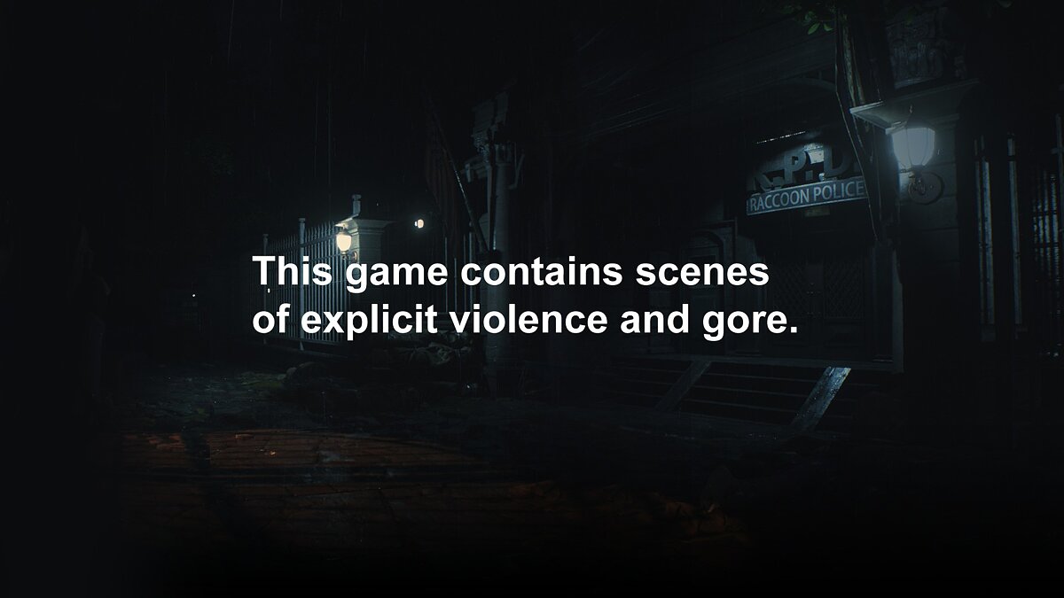 Resident Evil 2 — Classic start screen