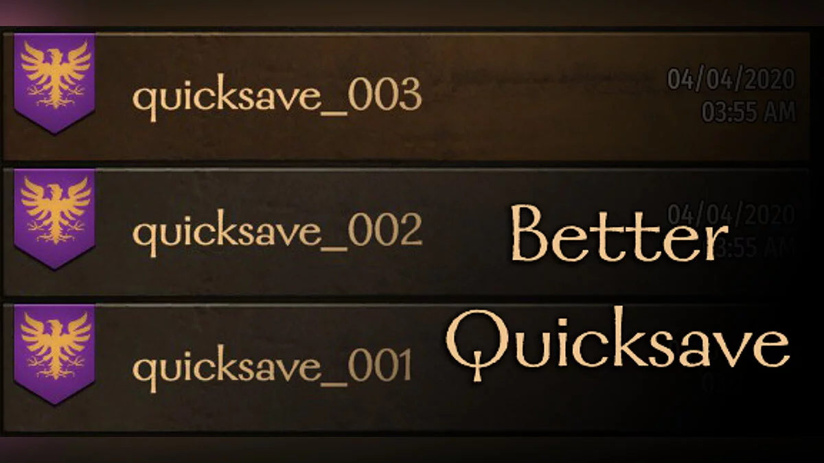 Mount &amp; Blade 2: Bannerlord — Improved quick saves