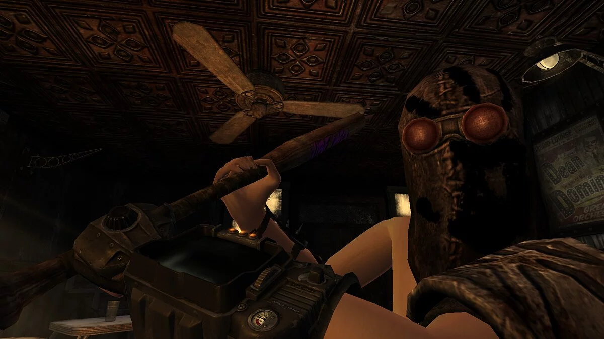 Fallout: New Vegas — Рейдерская броня, пистолет и бита