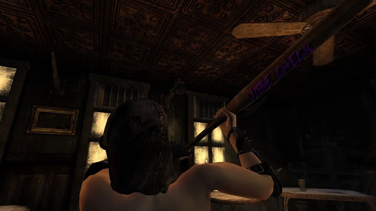 Fallout: New Vegas — Рейдерская броня, пистолет и бита