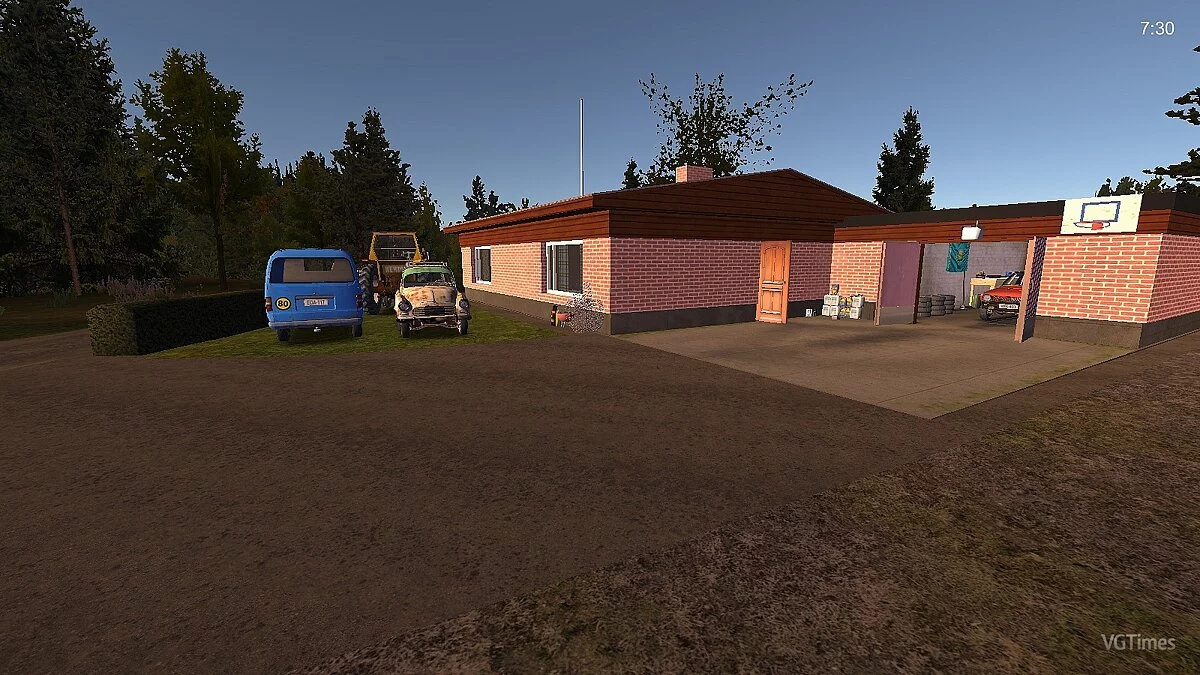 My Summer Car — Сохранение (Полностью собранная тюн сатсума, бусик и машина свиньи у дома)