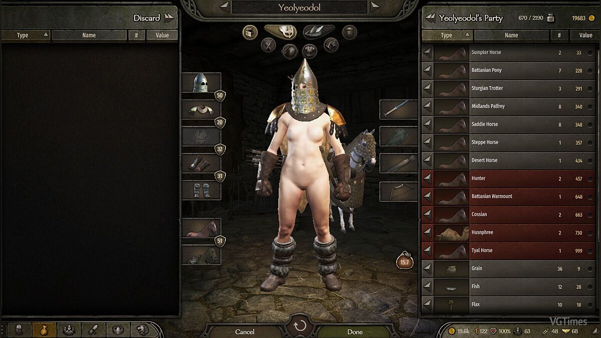 Mount &amp; Blade 2: Bannerlord — Nude Mod - naked character