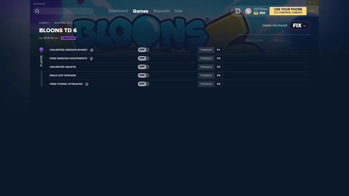 Bloons TD 6 — Трейнер (+5) від 08.04.2020 [WeMod]