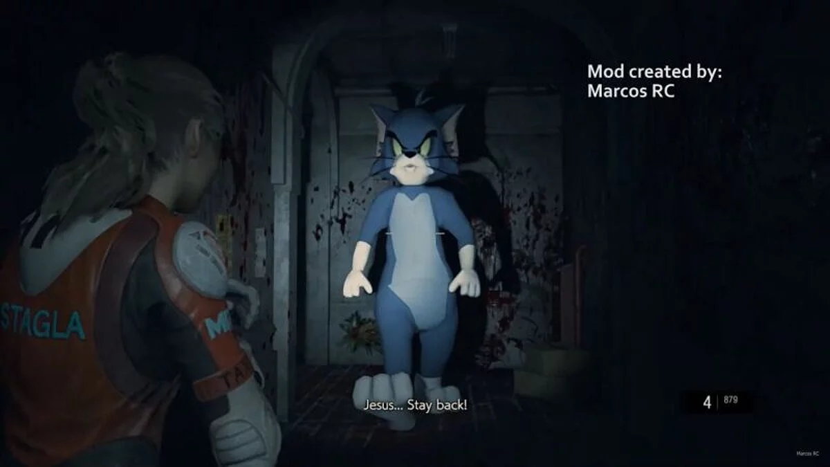 Resident Evil 2 — Tom from Tom and Jerry instead of Mr. X