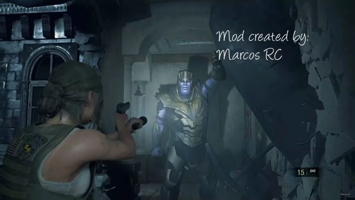 Resident Evil 2 — Thanos instead of Mr. X