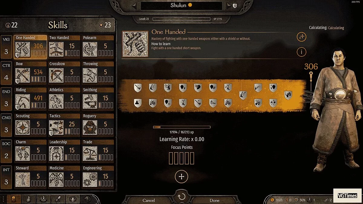 Mount &amp; Blade 2: Bannerlord — Attribute Per Level - Attribute points for each lvl