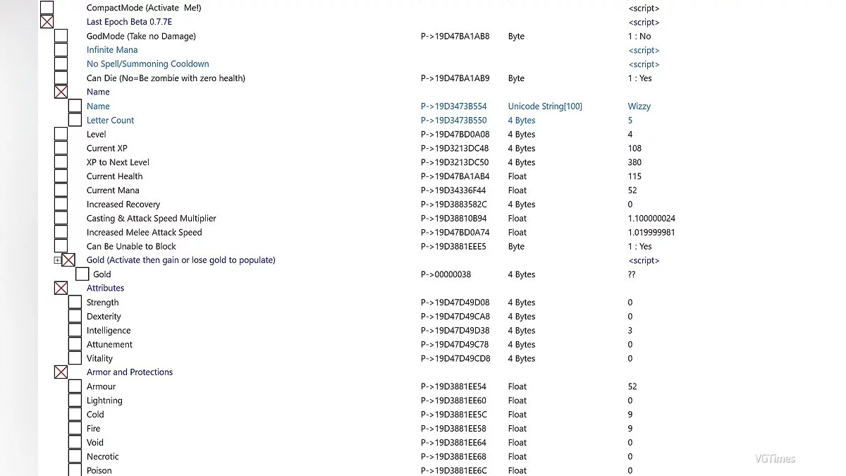 Last Epoch — Table for Cheat Engine [UPD: 04/09/2020 / 0.7.7E]