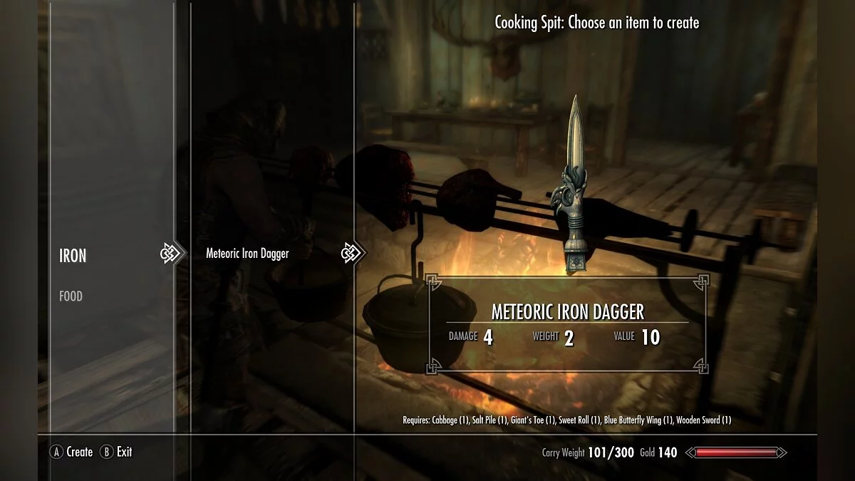 Elder Scrolls 5: Skyrim Special Edition — Meteorite Iron Dagger