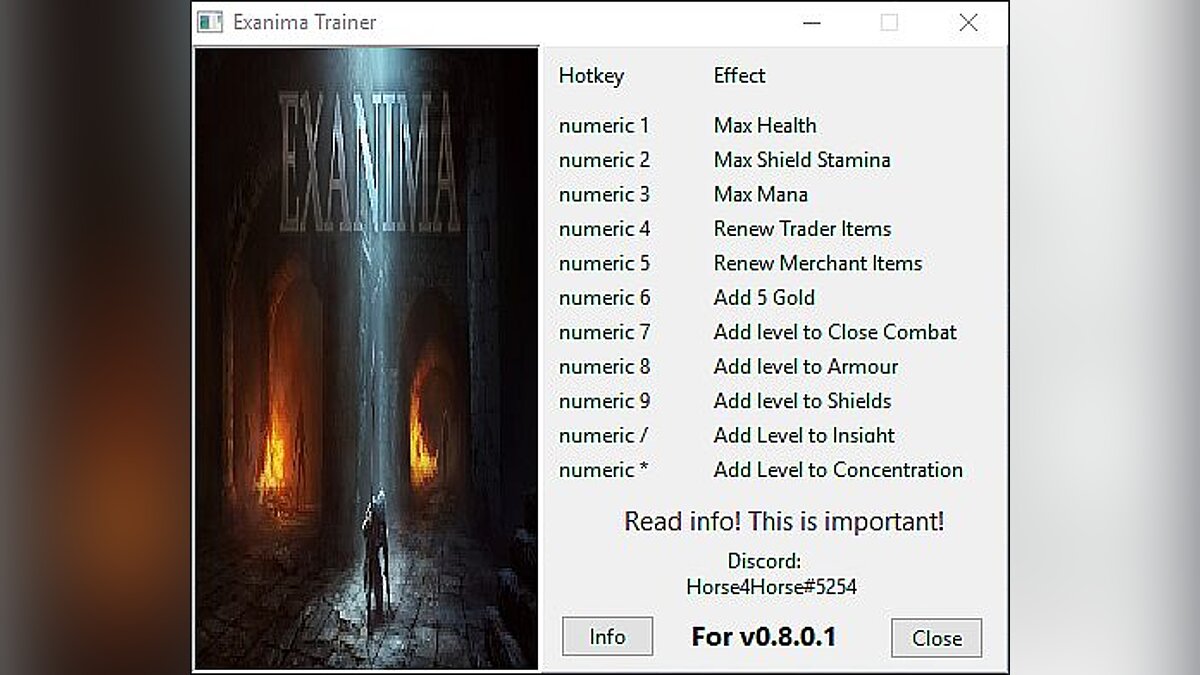 Exanima — Trainer (+9) [0.8.0.1]