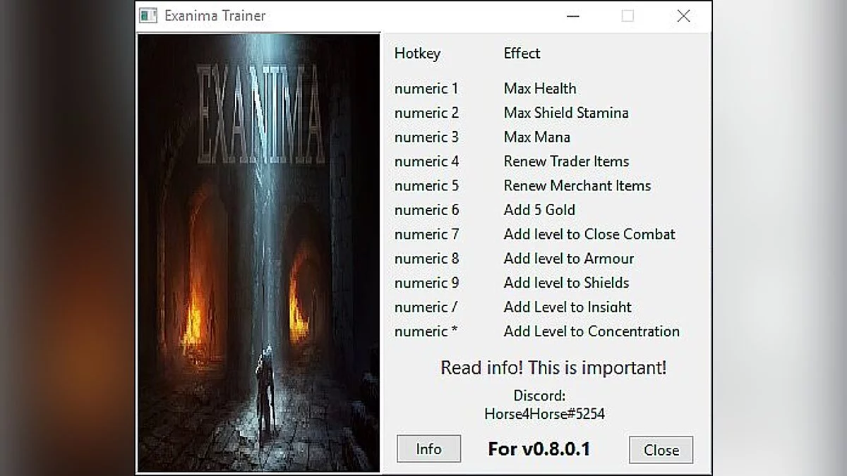 Exanima — Trener (+9) [0.8.0.1]