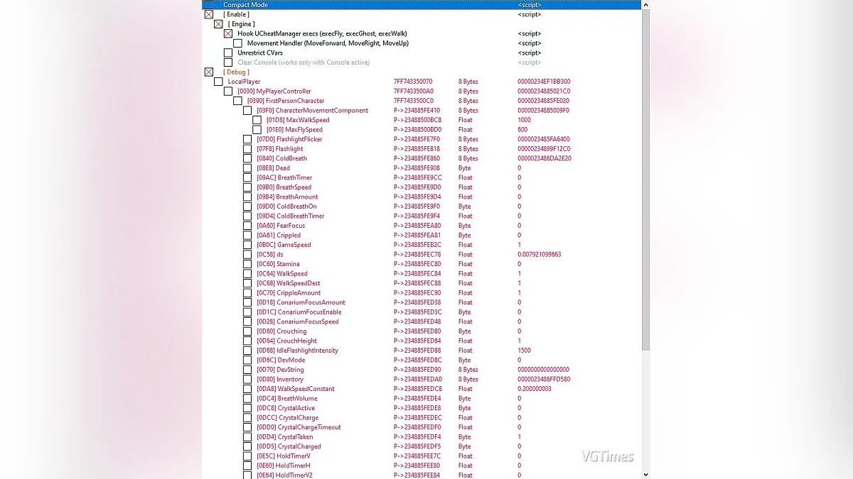 Conarium — Table for Cheat Engine [4.14.3.0]