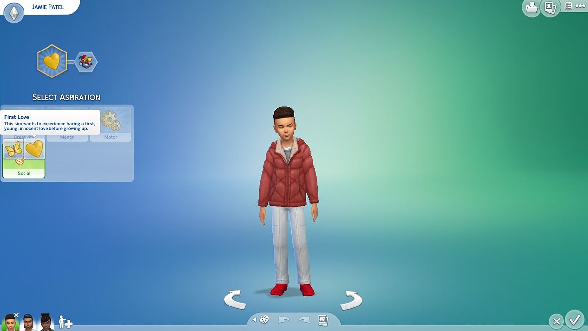 The Sims 4 — Life goal - First love (for children)