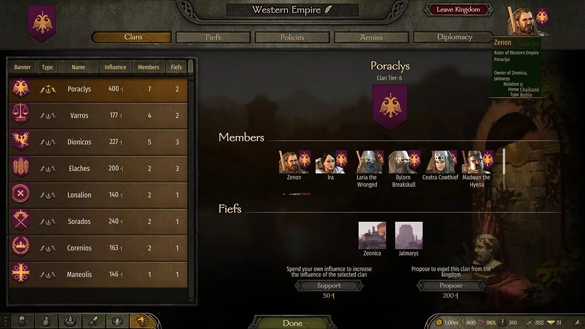 Mount &amp; Blade 2: Bannerlord — Start the game as Emperor of the West