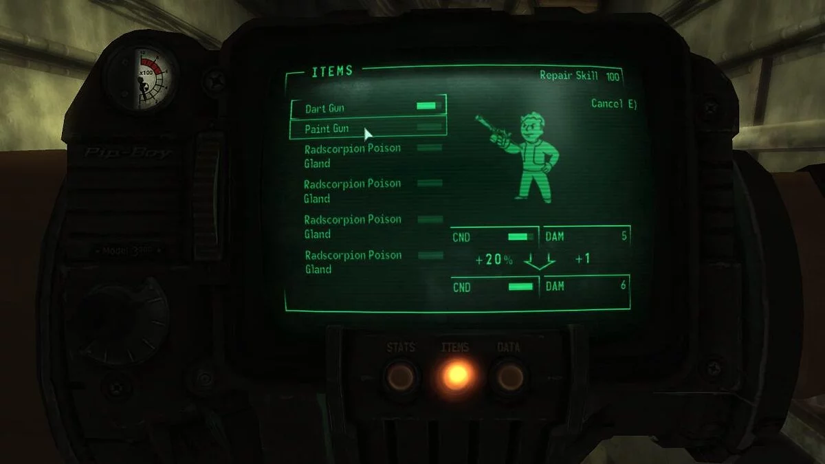 Fallout 3 — Repairing crafted weapons