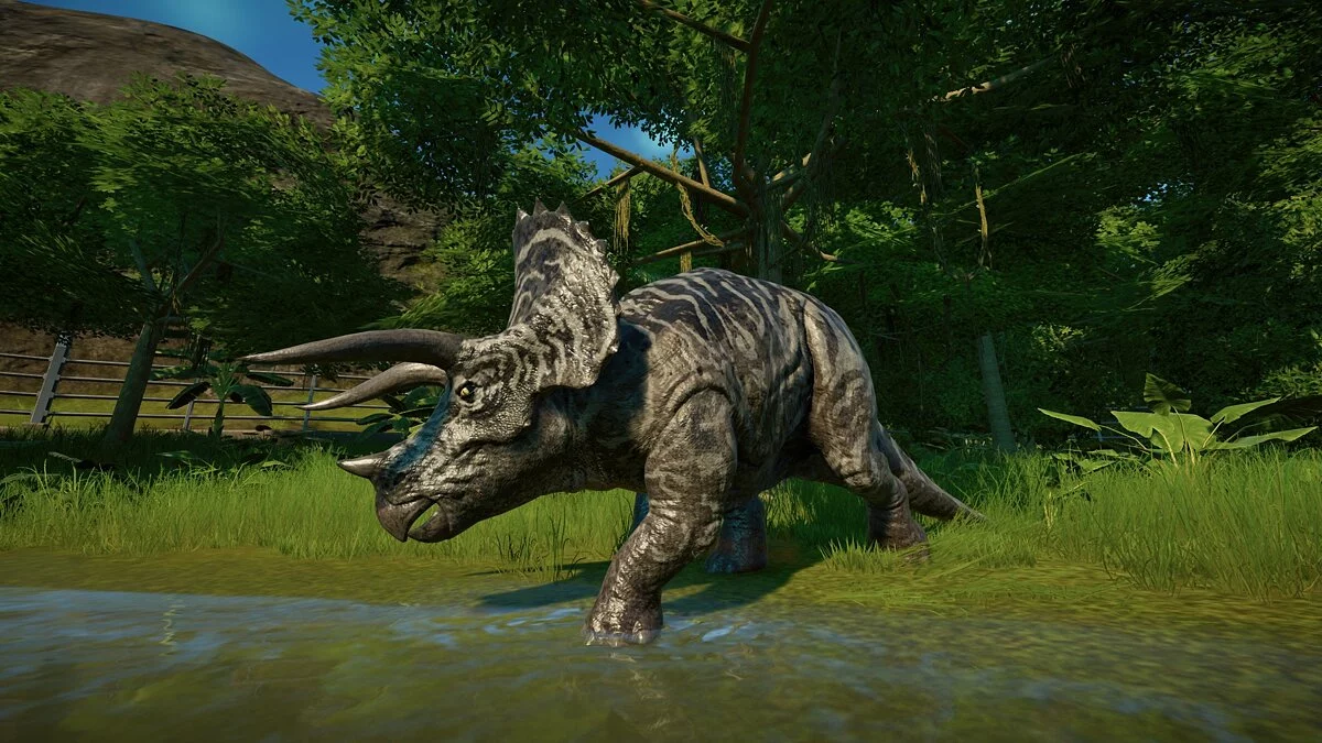 Jurassic World Evolution — Нова розмальовка трицератопсу