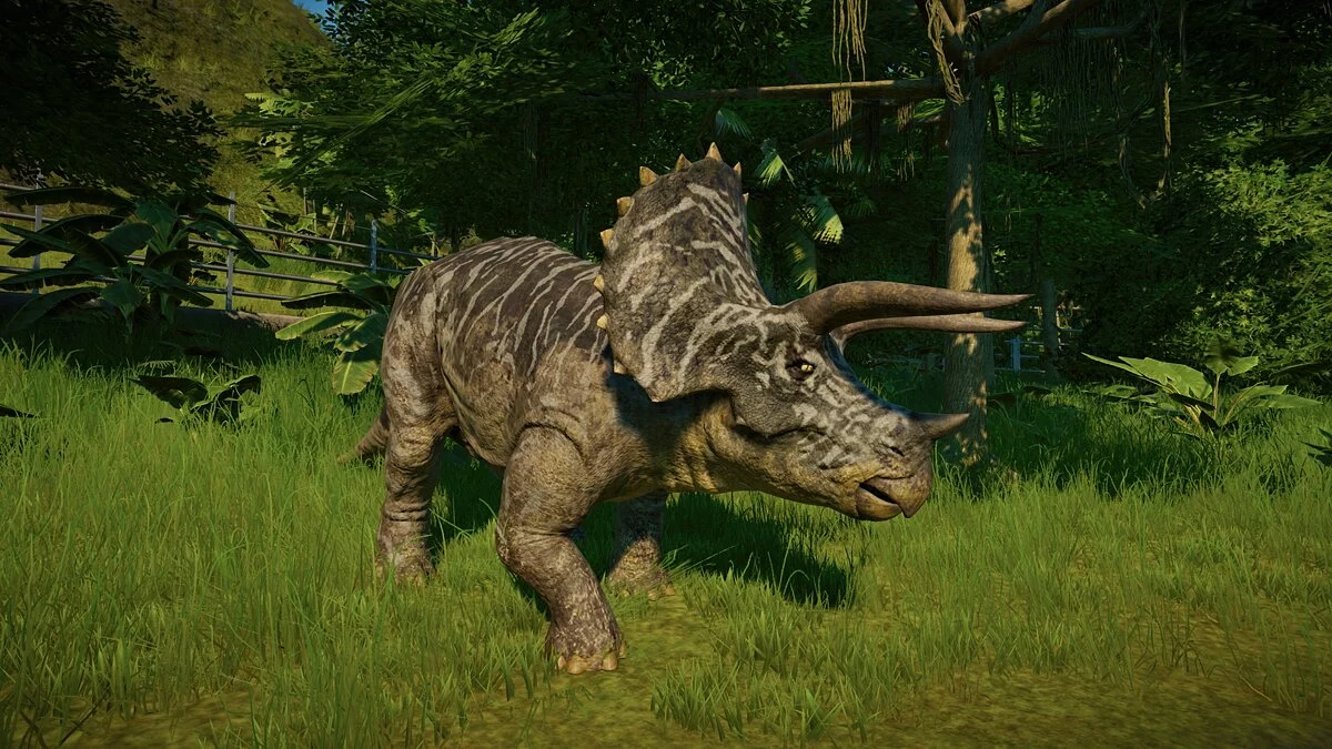Jurassic World Evolution — Нова розмальовка трицератопсу