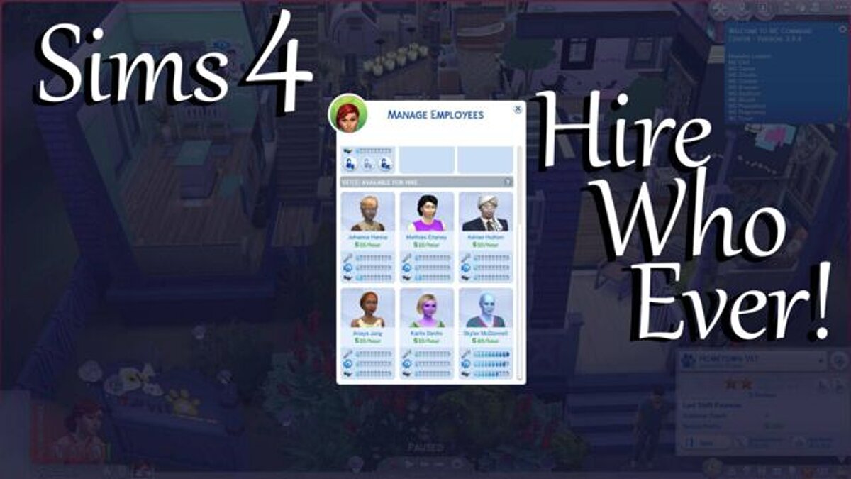 The Sims 4 — Hire a vet