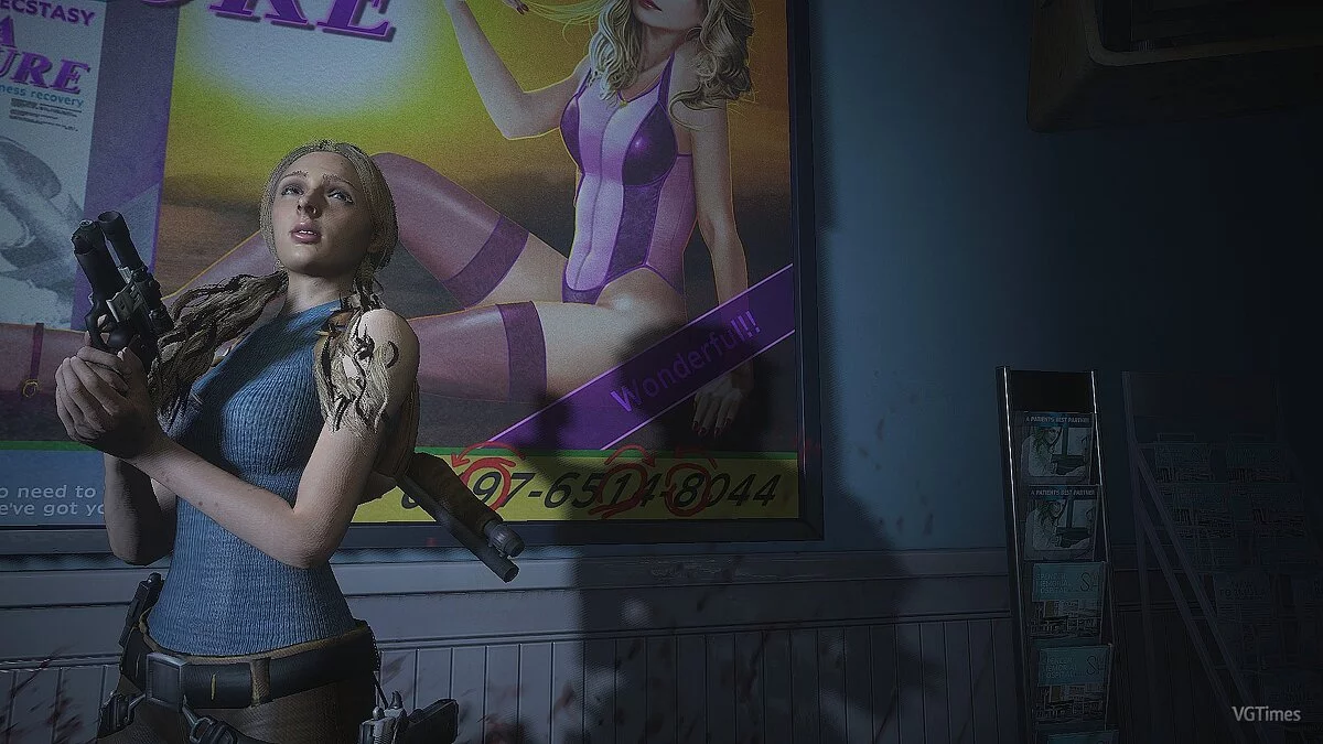 Resident Evil 3 — Кэтрин Уоррен в наряде Лары Крофт