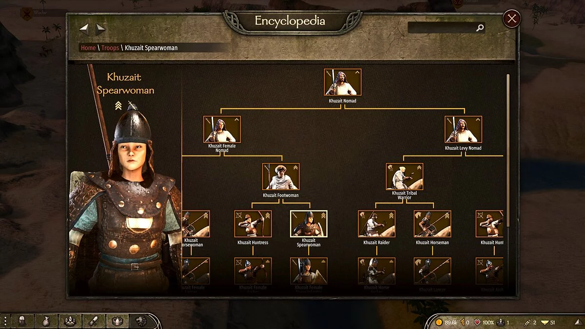 Mount & Blade 2: Bannerlord — Жіночі загони для всіх фракцій (об'їдене дерево загонів)