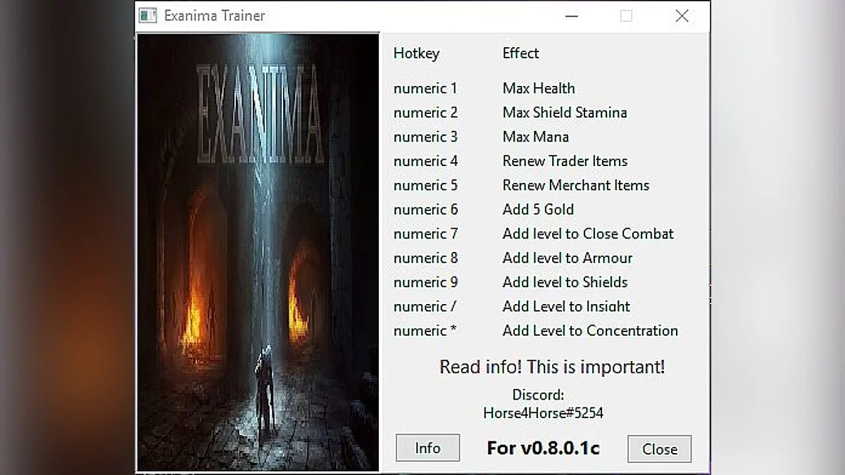 Exanima — Трейнер (+9) [0.8.0.1c]