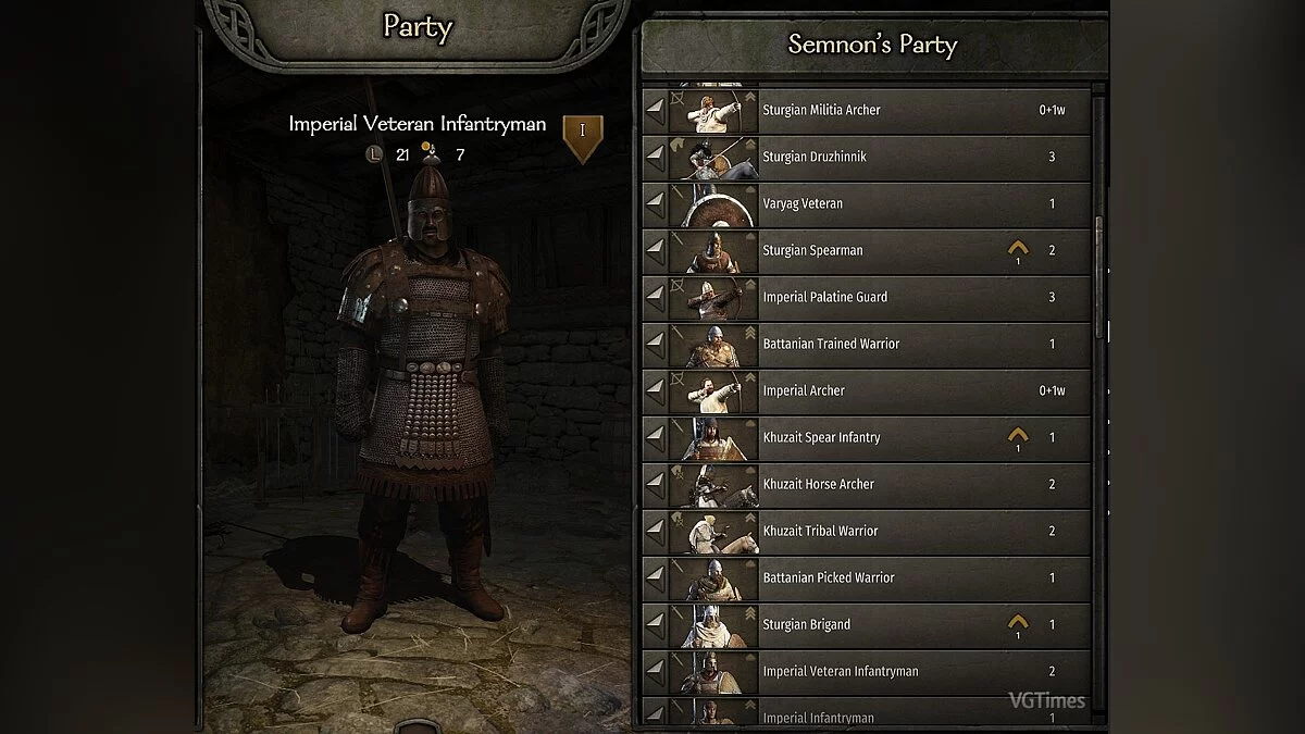 Mount & Blade 2: Bannerlord — Сортировка юнитов