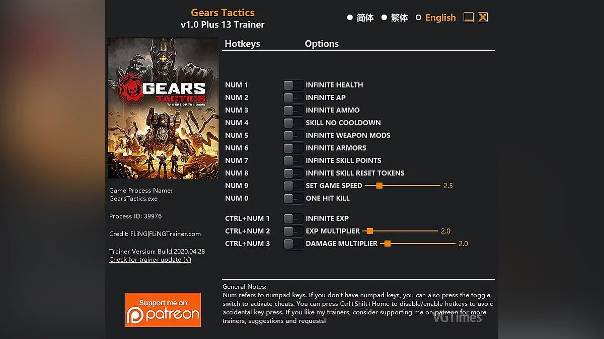 Gears Tactics — Trainer (+13) [1.0]