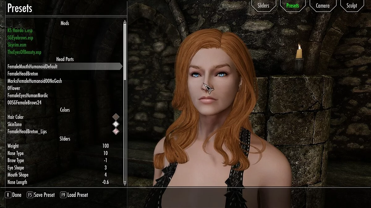 Elder Scrolls 5: Skyrim Special Edition — Лира - пресет для главного героя