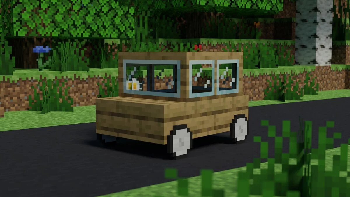 Minecraft — Ultimate Car Mod: mod para automóviles, combustible y carreteras [1.15.2] [Forge]