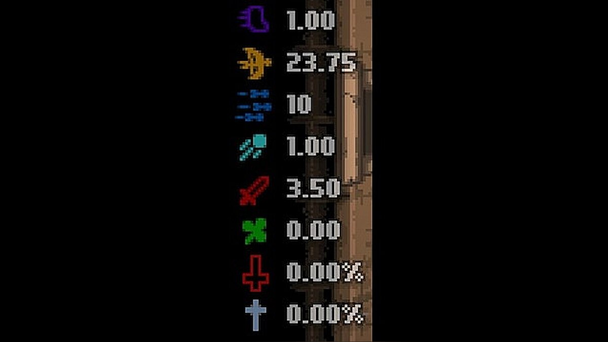 The Binding of Isaac — Color Stat HUD Icons