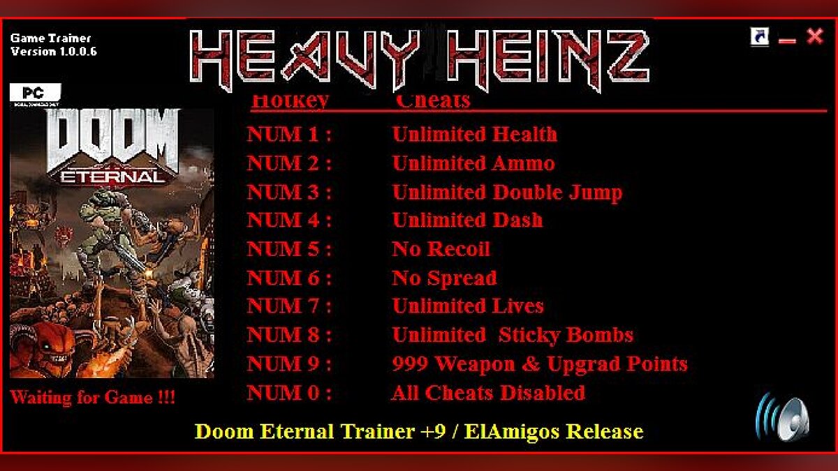 Doom Eternal — Trainer (+9) [1.0.0.6]