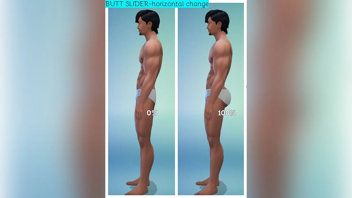 The Sims 4 — Слайдер регулирующий размер ягодиц и бедер