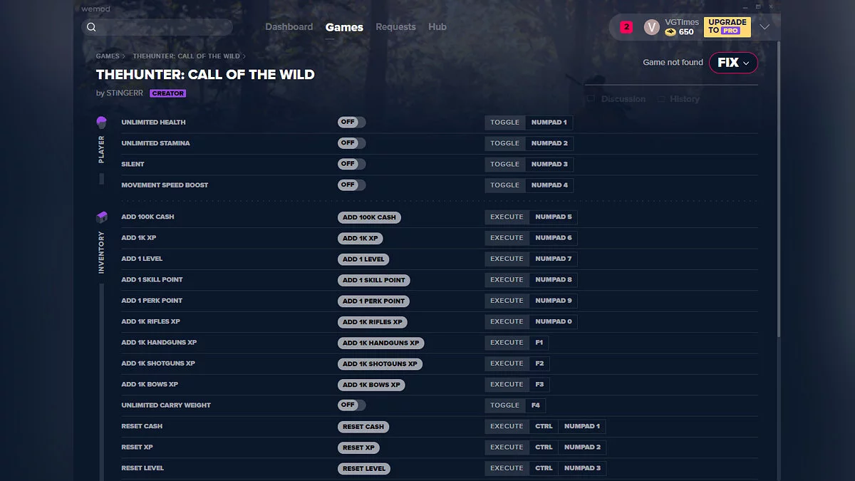 theHunter: Call of the Wild — Entrenador (+24) del 07/05/2020 [WeMod]