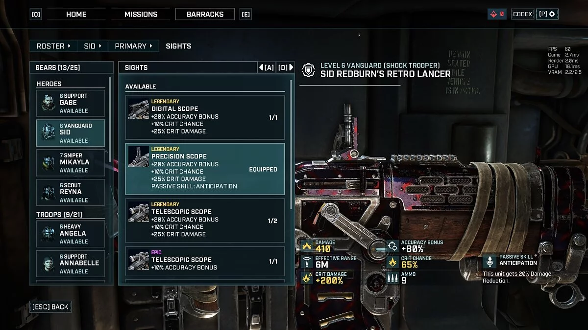 Gears Tactics — Улучшение легендарных модификаций