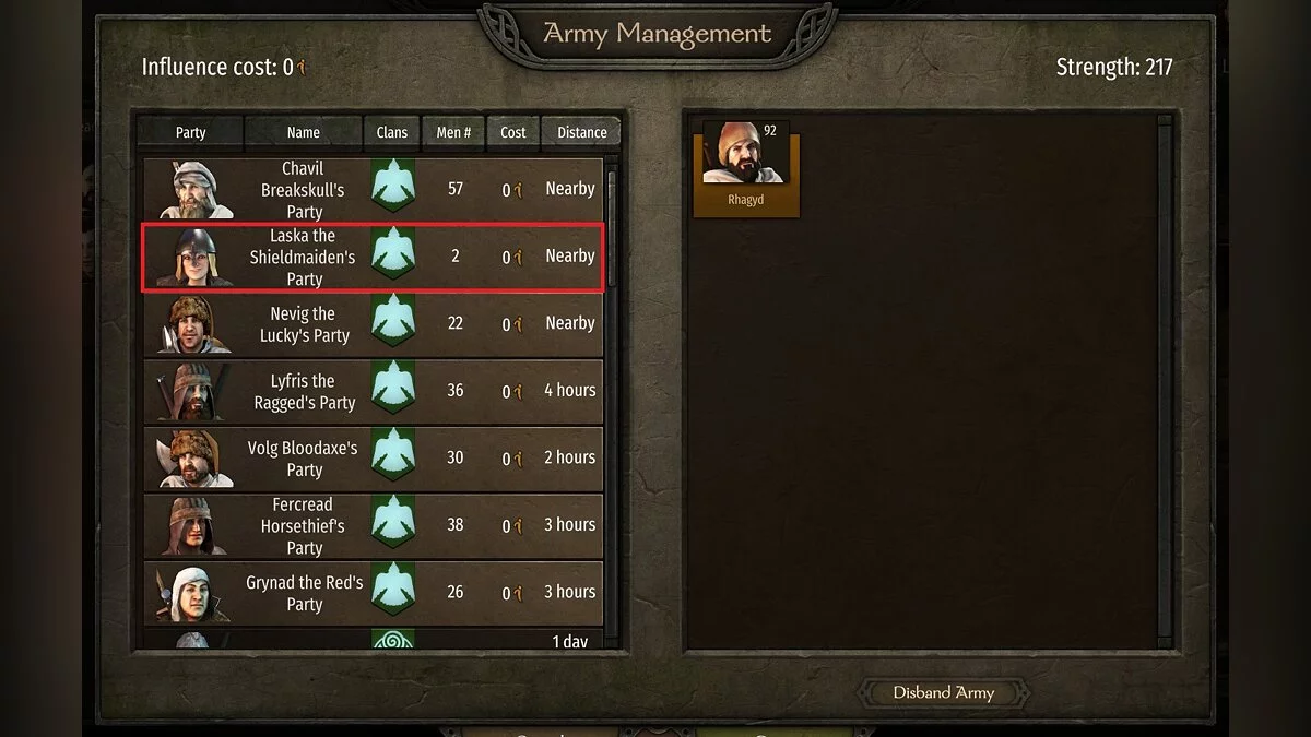 Mount &amp; Blade 2: Bannerlord — Армія з вашого клану