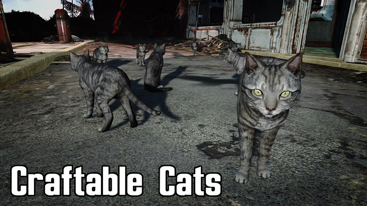 Fallout 4: Game of the Year Edition — Gatos en asentamientos