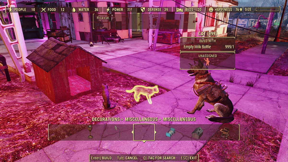 Fallout 4: Game of the Year Edition — Кошки в поселениях