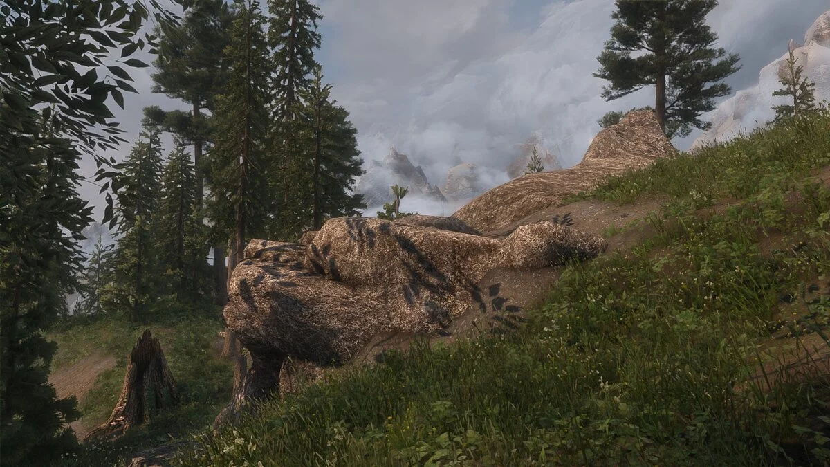 Elder Scrolls 5: Skyrim Special Edition — Настоящие горы и скалы