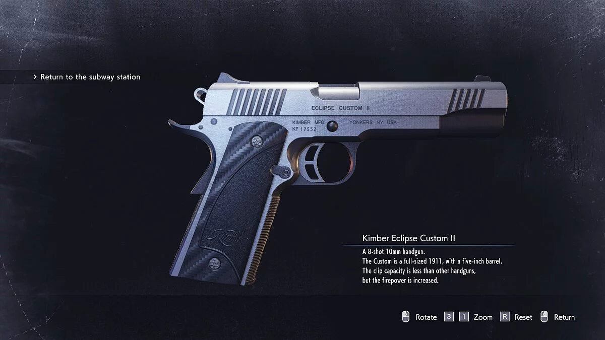 Resident Evil 3 — Пістолет Kimber Eclipse