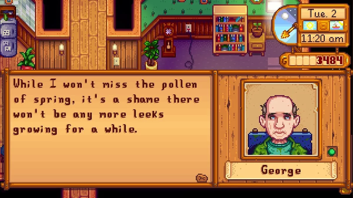 Stardew Valley — Розширений діалог для Джорджа та Евелін