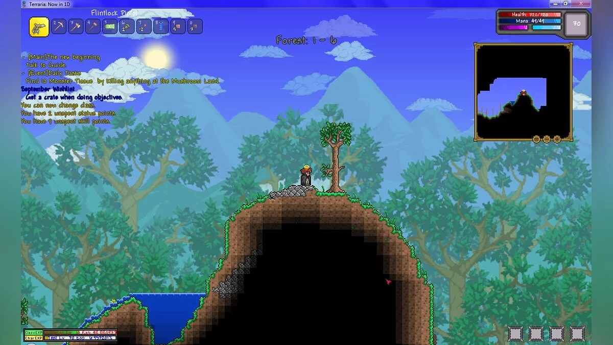 Terraria — Nueva jugabilidad: RPG, carreras, clases, misiones.